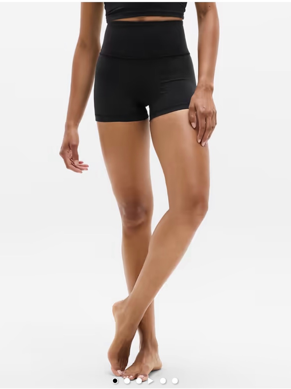 Athleta Black High-Rise Athletic Bike Shorts (Pacesetter style)